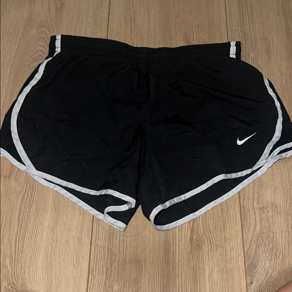 Nike Black and White Athletic Shorts Lightweight Design
